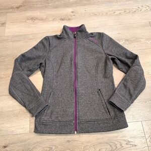 Ski-Doo Snowmobile Grey Sweatshirt Small S Tech Fleece‎ Jacket Zipper Pockets